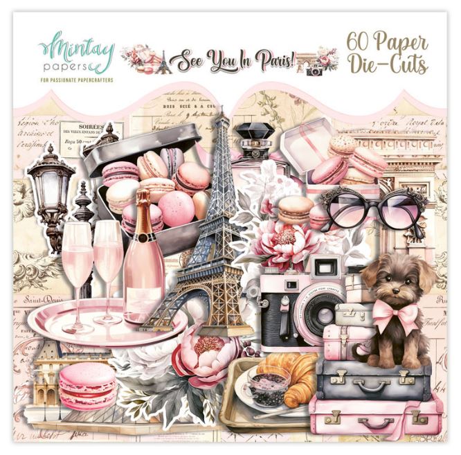 Mintay Papers See You In Paris Collection Embellishments Paper Die-Cuts