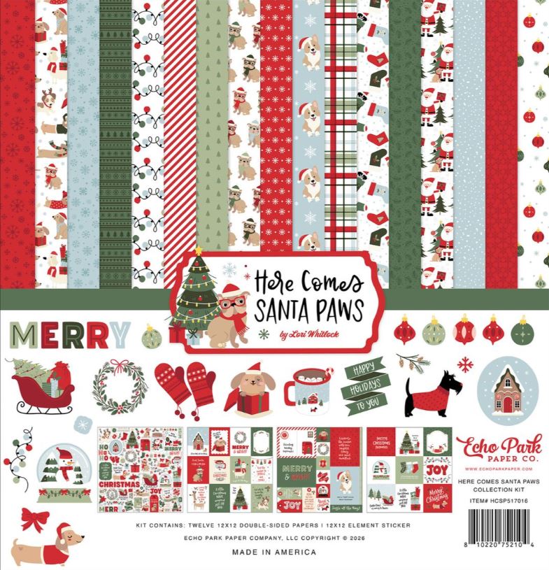 Echo Park Here Comes Santa Paws Collection Kit