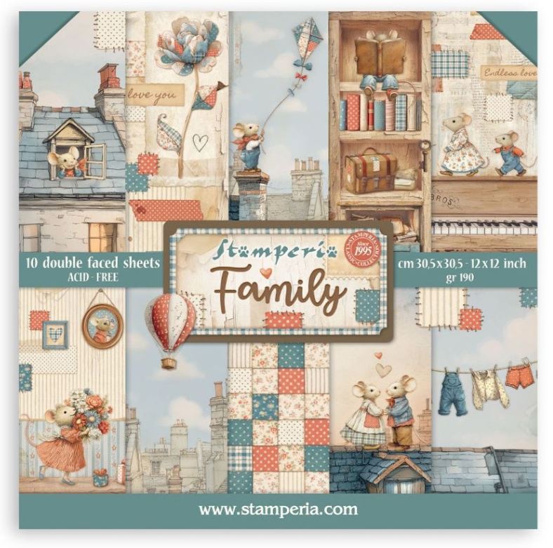 Stamperia Pad and Rub On Kit - Family