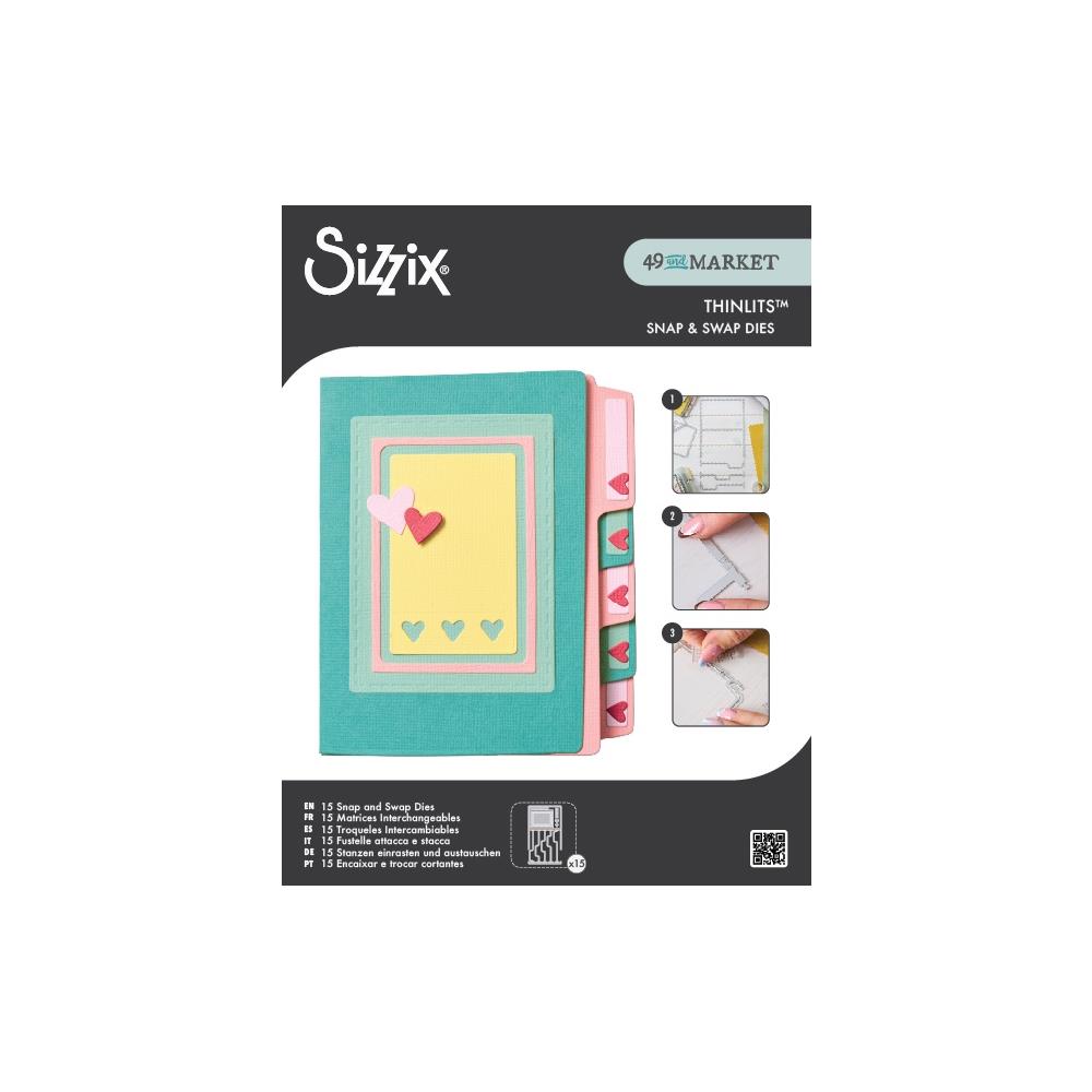 Sizzix Thinlits Set 15/Pkg Snap and Swap by 49 and Market