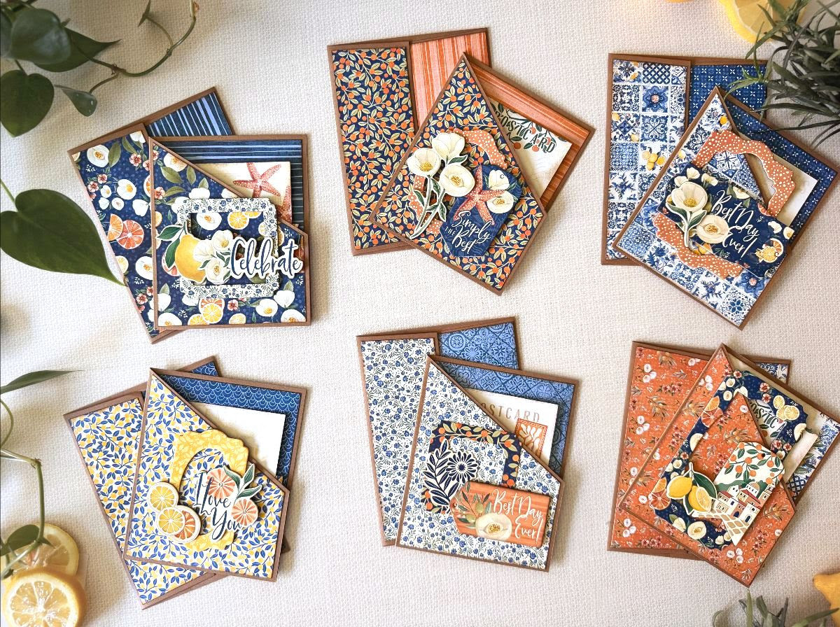 Graphic 45 Card Class Series - Take the Scenic Route Peel Back Card Kit