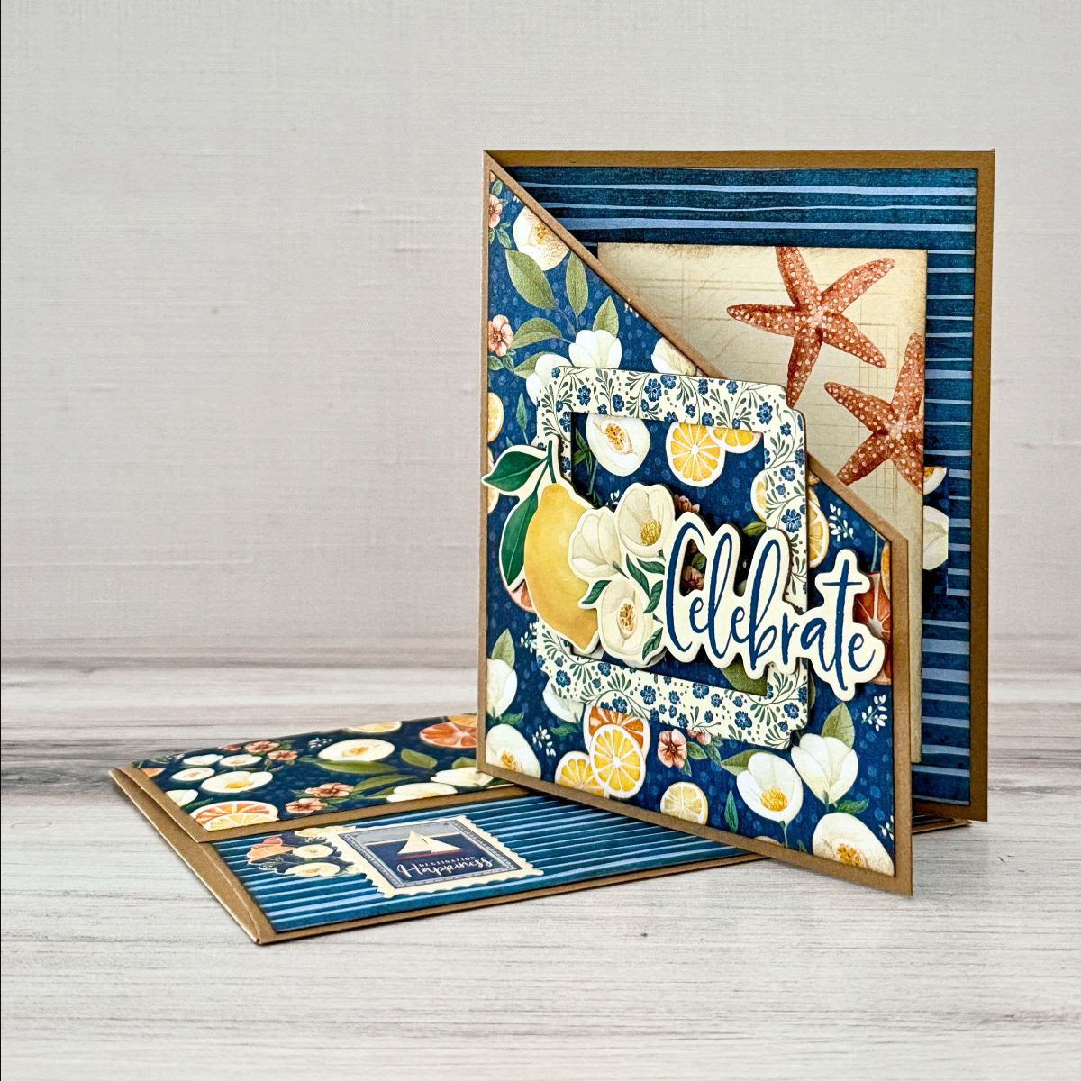 Graphic 45 Card Class Series - Take the Scenic Route Peel Back Card Kit