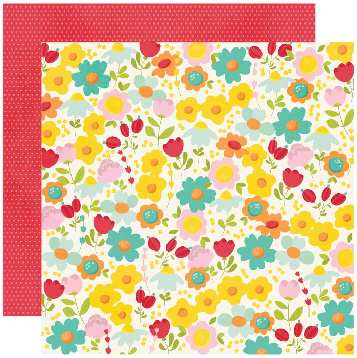 Simple Stories Sweet Summertime 12x12 Paper - Backyard Memories