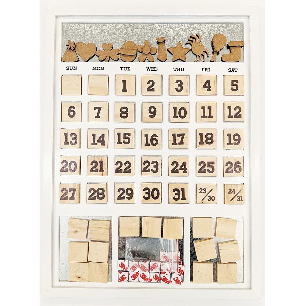 MAGNETIC CALENDAR - FRAME White