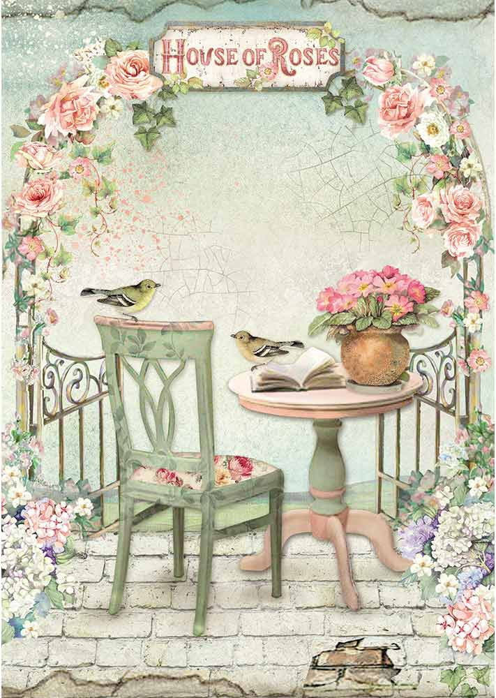Gazebo Stamperia Rice Paper Sheet A4