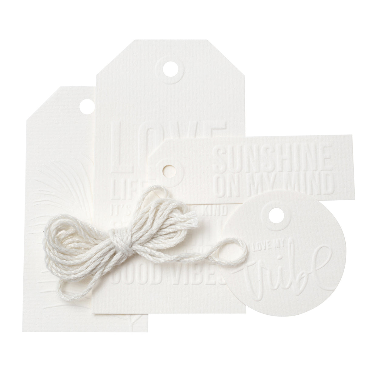 Art Walk Embossed Tag Kit 12/Pkg by Heidi Swapp