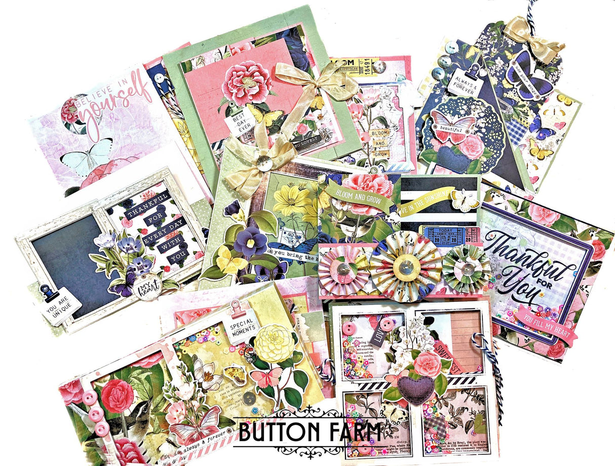 Simple Vintage Indigo Garden Card Kit by Kathy Clement