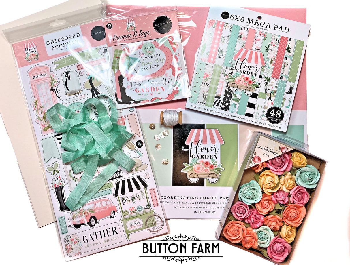 Carta Bella Flower Garden Card Kit by Kathy Clement - Digital Tutorial