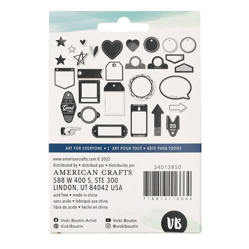 Print Shop Collection - Embellishments - Mixed Chipboard Shapes