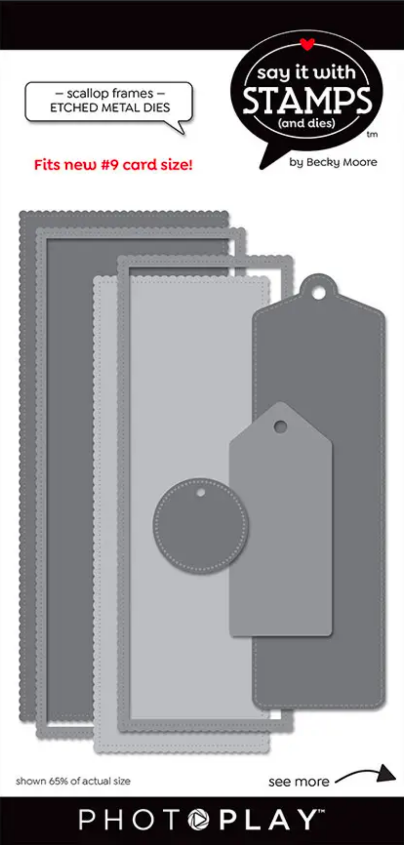 Say It With Stamps Scallop Frames Dies