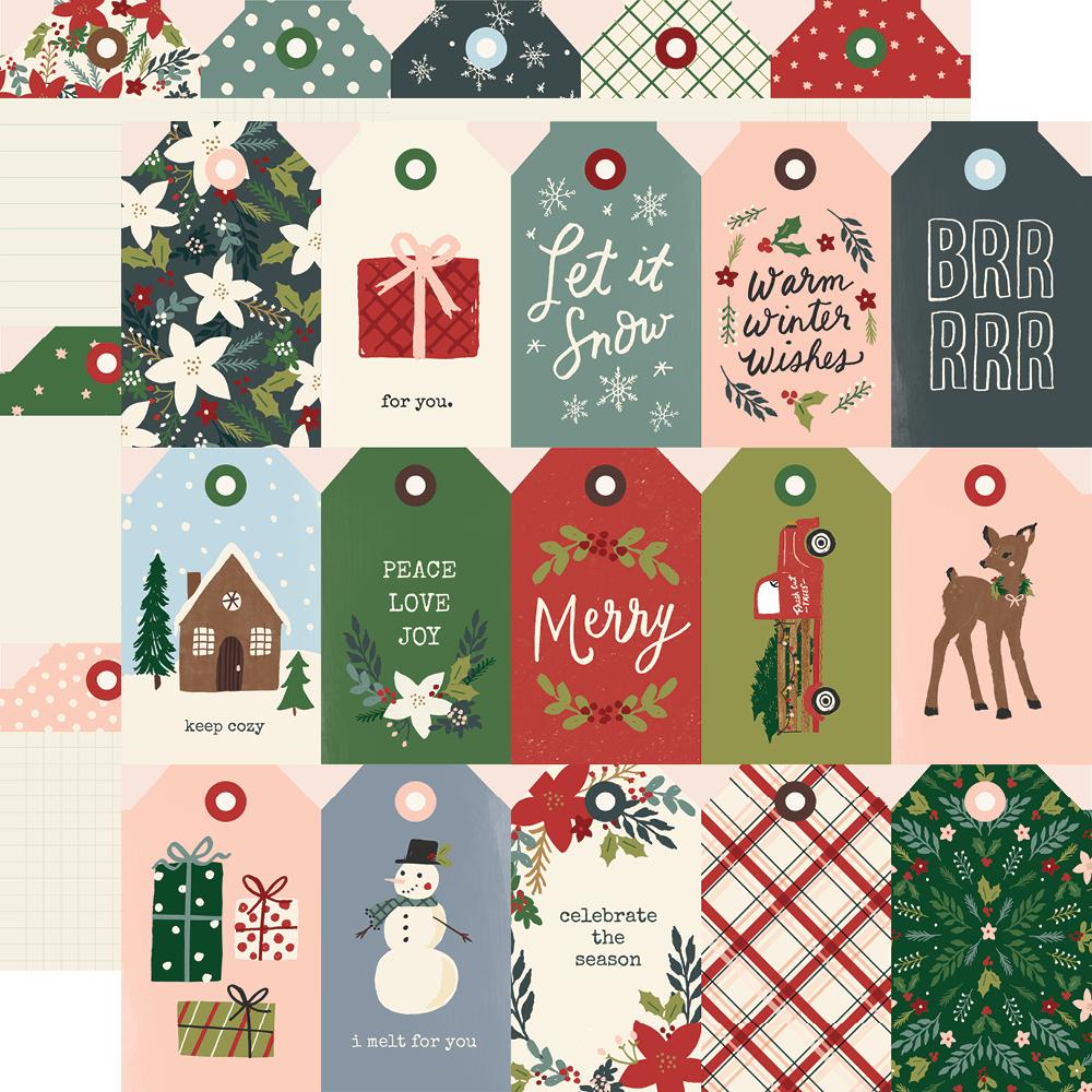 Winter Cottage Double-Sided Cardstock - Tags