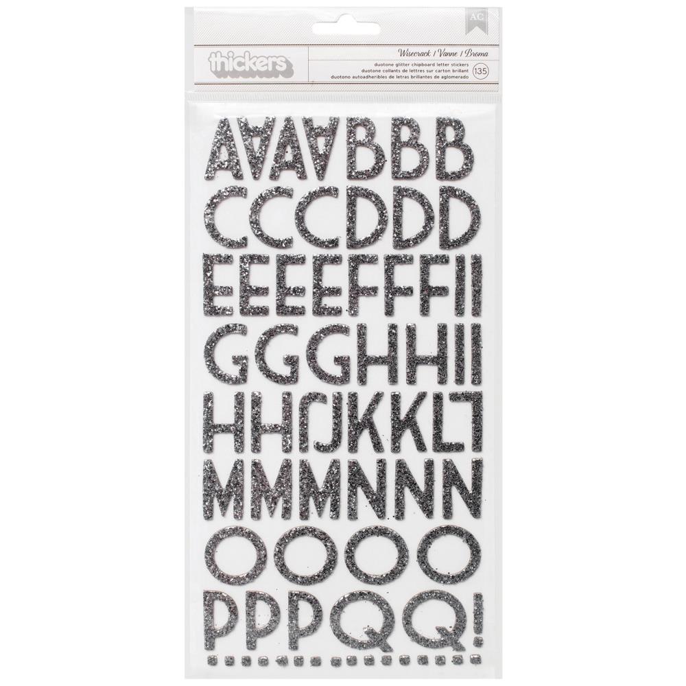 Chipboard Glitter Stickers - Thickers - Wisecrack