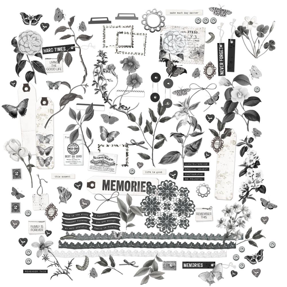 Color Swatch Charcoal Collection - Laser Cut Elements