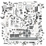 Color Swatch Charcoal Collection - Laser Cut Elements