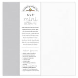 Doodlebug 6x8 Mini Album  - Gray