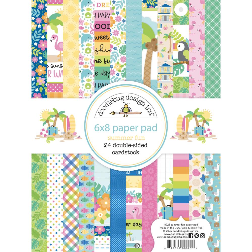 Doodlebug Double-Sided Paper Pad 6x8 - Summer Fun