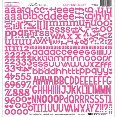 Punch Letter Scramble Alpha Stickers
