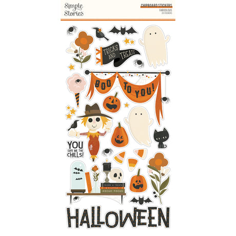 FaBOOlous - 6x12 Chipboard	28 Chipboard Stickers