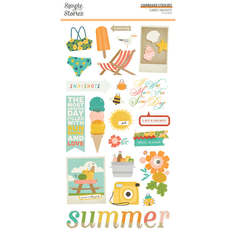 Summer Snapshots - 6x12 Chipboard Stickers