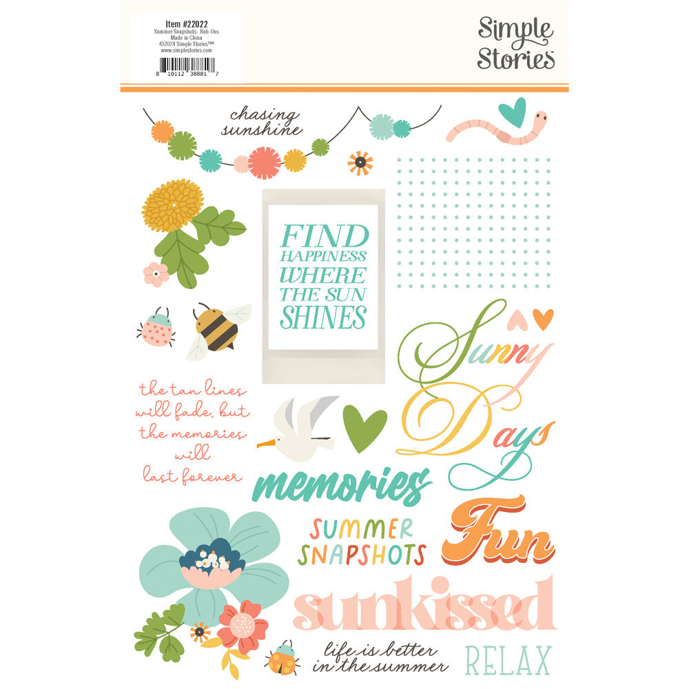 Summer Snapshot  - Rub On Transfers