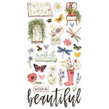 Simple Vintage Meadow Flowers - 6x12 Chipboard