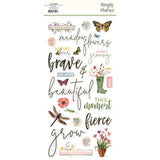 Simple Vintage Meadow Flowers - Foam Stickers