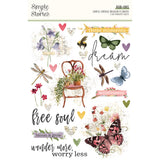 Simple Vintage Meadow Flowers - Rub Ons