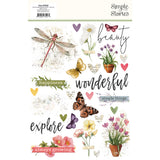 Simple Vintage Meadow Flowers - Rub Ons