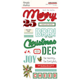Simple Vintage Holly Jolly - Foam Stickers