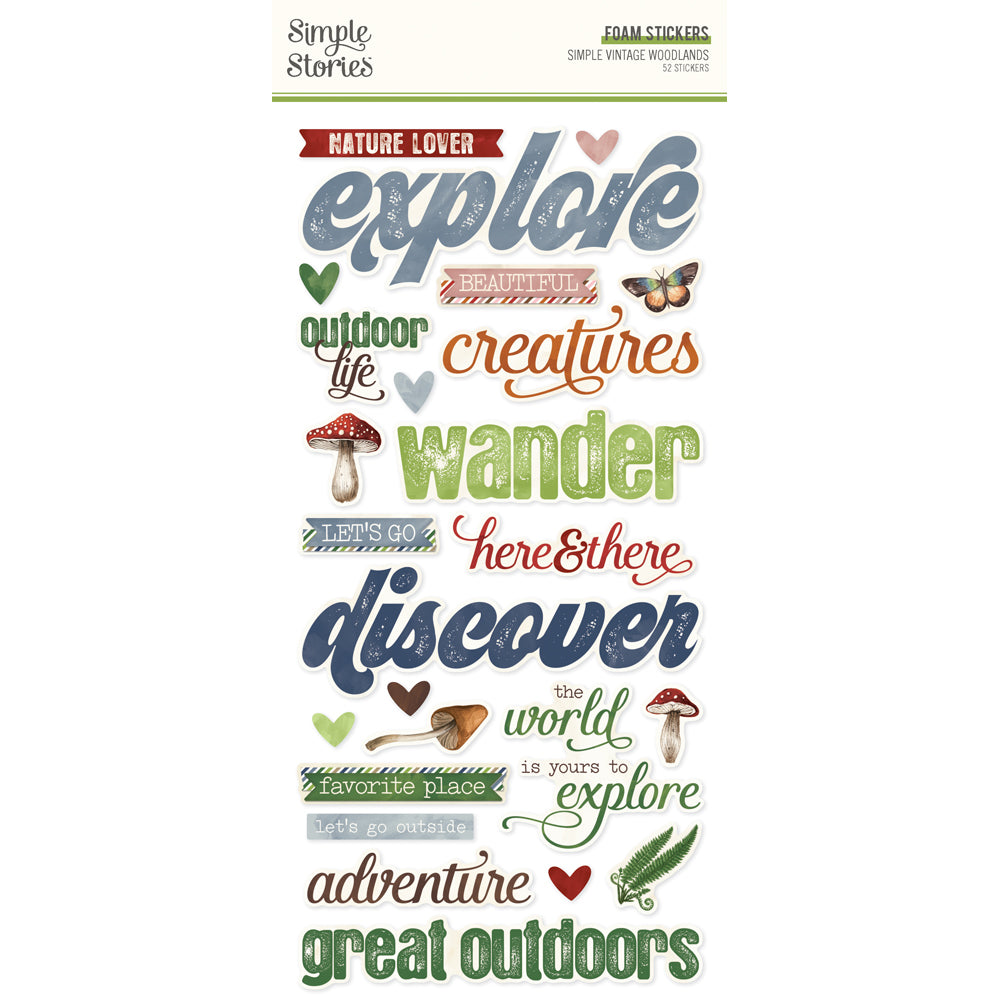 Simple Vintage Woodlands - Foam Stickers