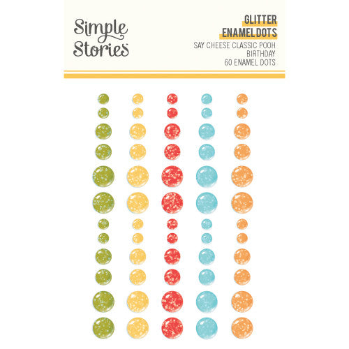 Say Cheese Classic Pooh Birthday - Glitter Enamel Dots