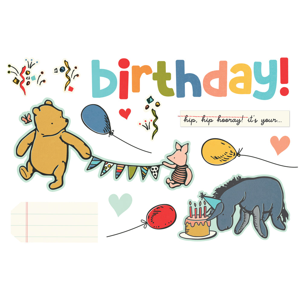 Say Cheese Classic Pooh Birthday - Simple Pages Page Pieces