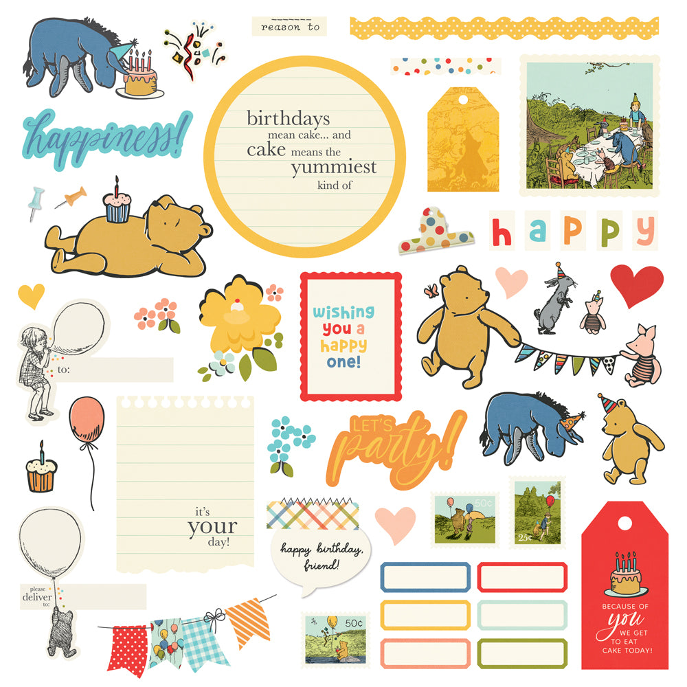 Say Cheese Classic Pooh Birthday  - Simple Cards Card Kit