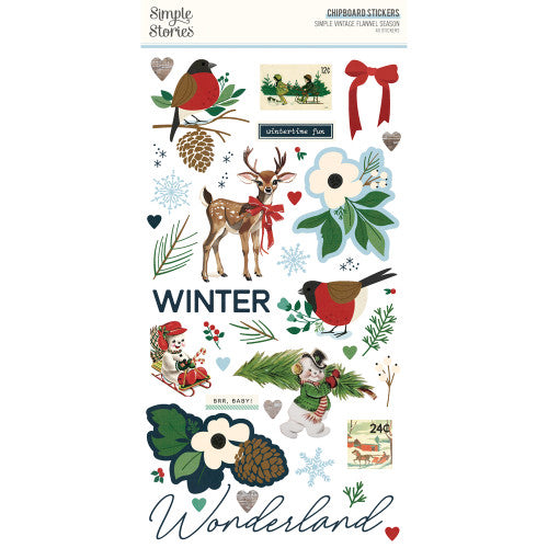 Simple Vintage Flannel Season - 6x12 Chipboard