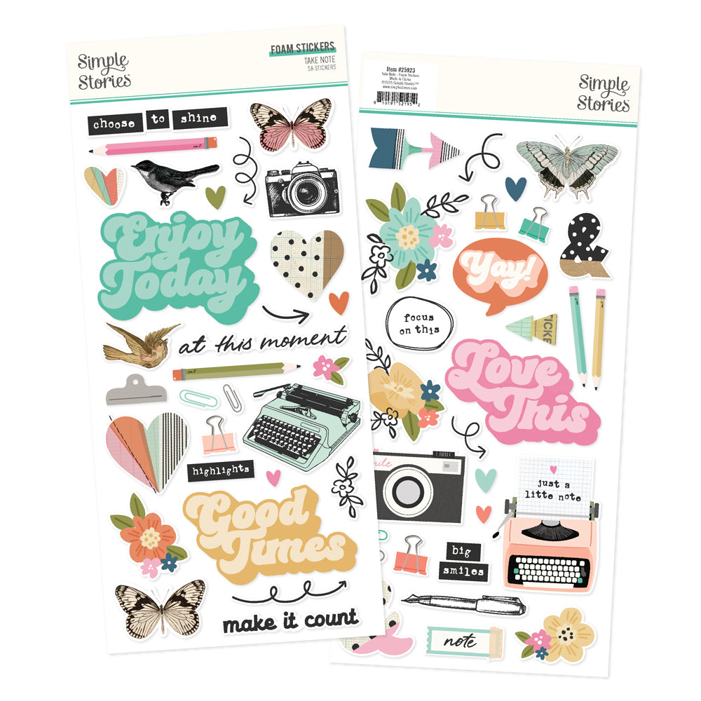 Take Note Foam Stickers