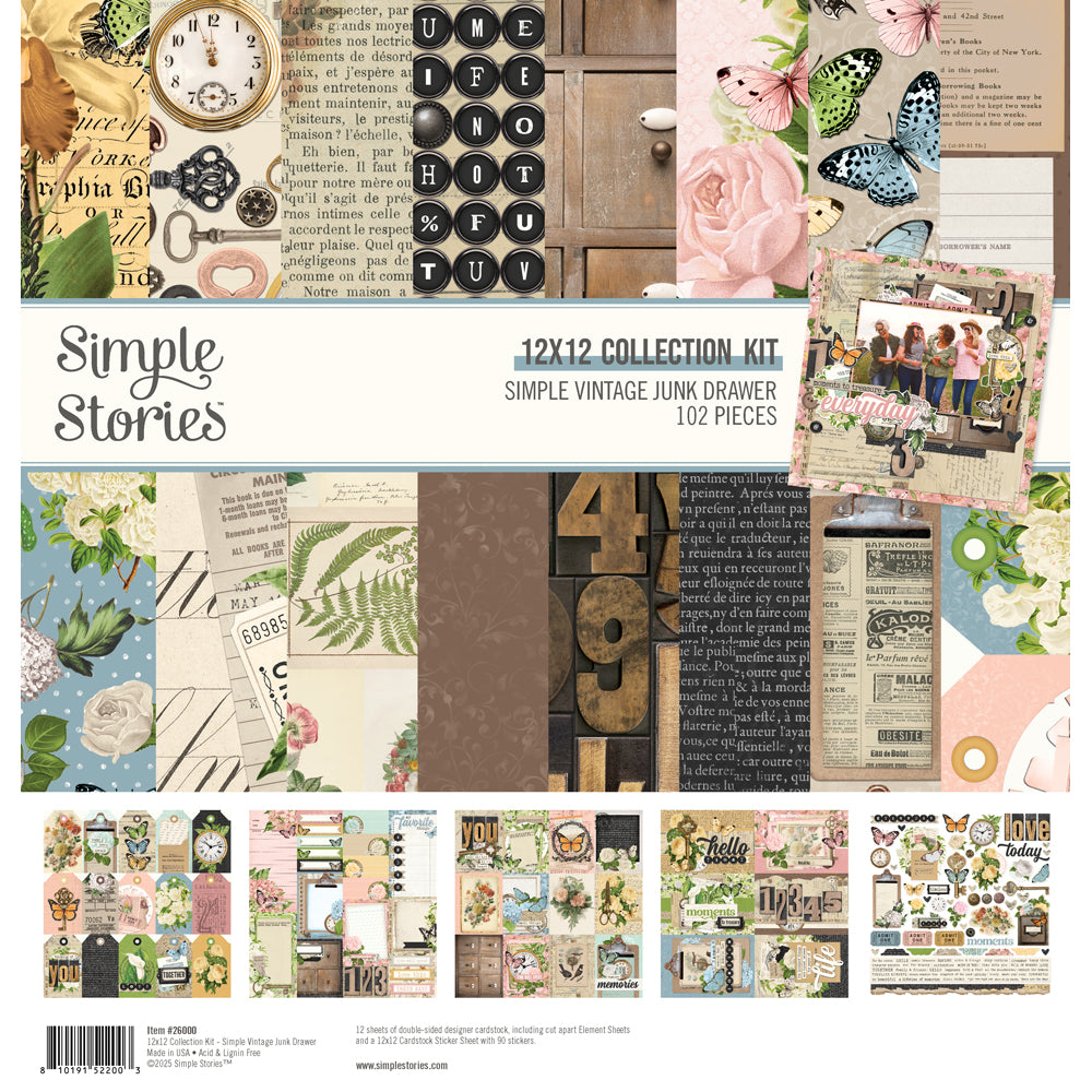 Simple Vintage Junk Drawer Collection Kit
