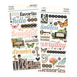 Simple Vintage Junk Drawer Foam Stickers