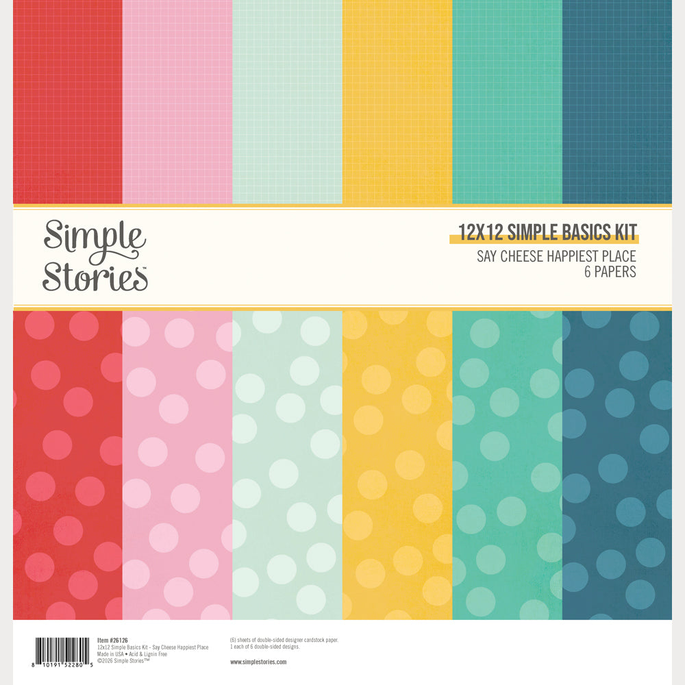 Say Cheese Happiest Place - 12x12 Simple Basics Kit