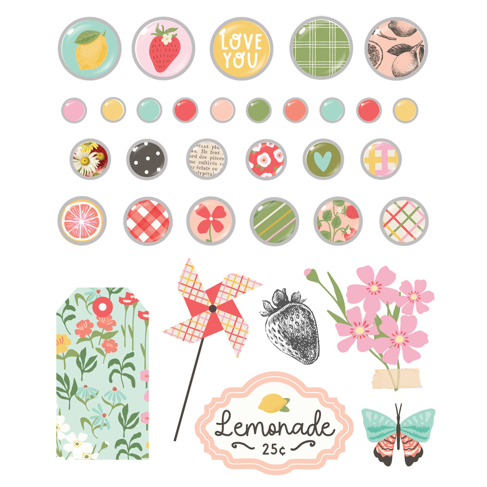 Pink Lemonade  - Decorative Brads