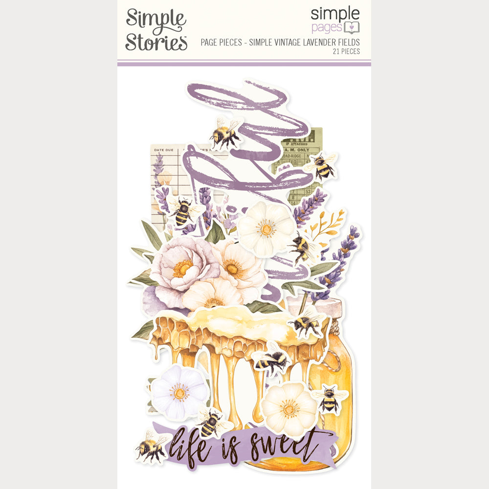 Simple Vintage Lavender Fields- Simple Pages Page Pieces