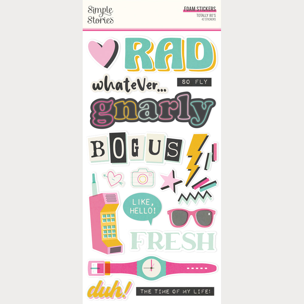 Totally 80's - Foam Stickers