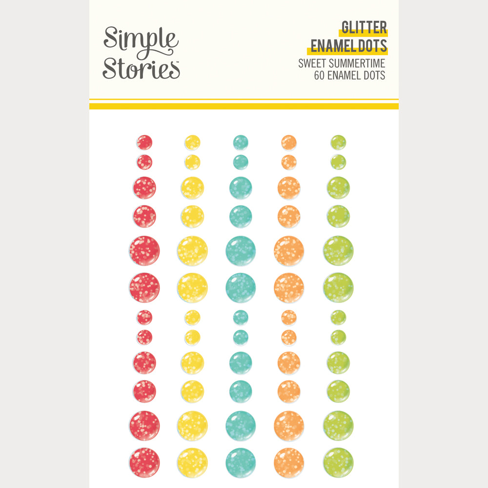 Sweet Summertime - Glitter Enamel Dots