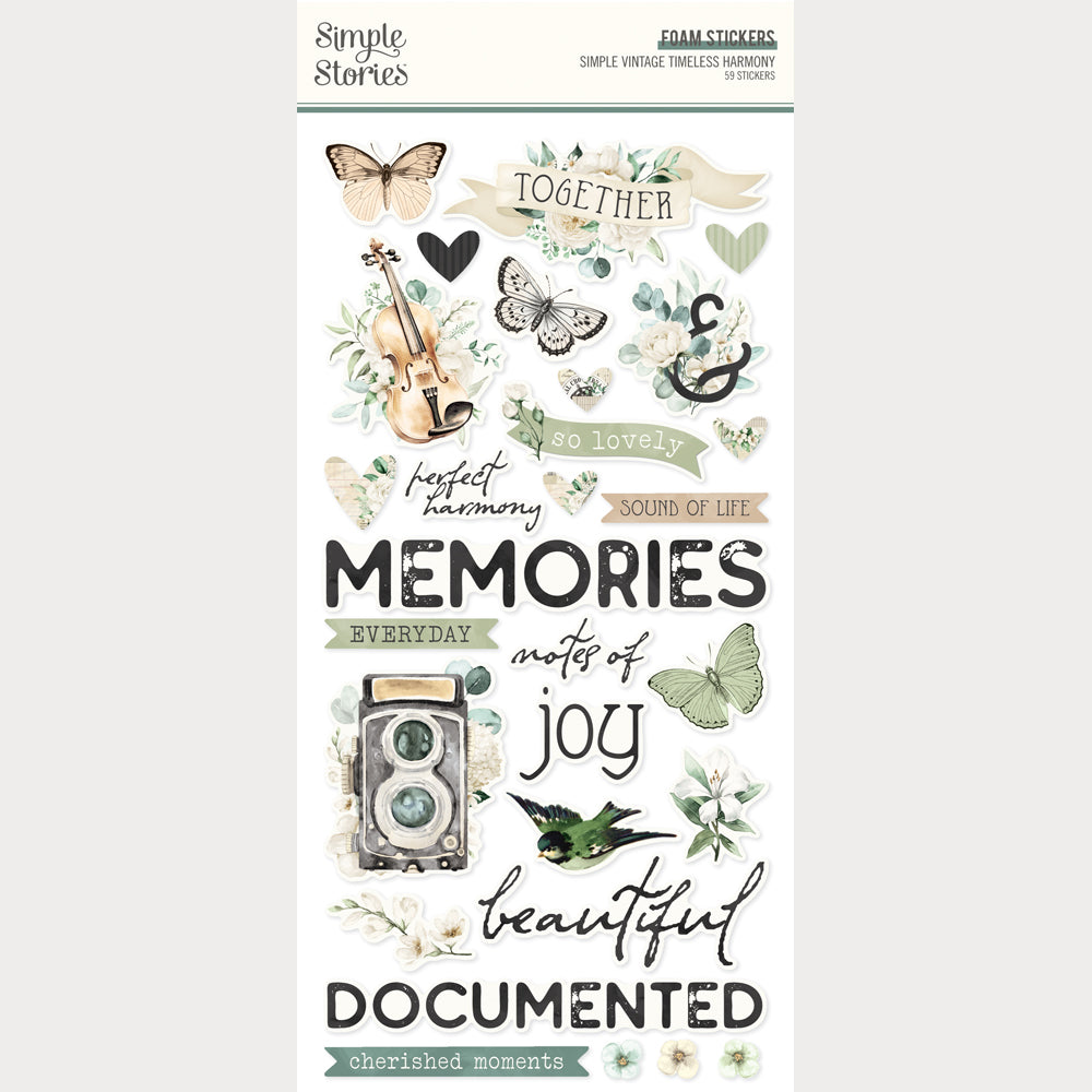 Simple Vintage Timeless Harmony - Foam Stickers