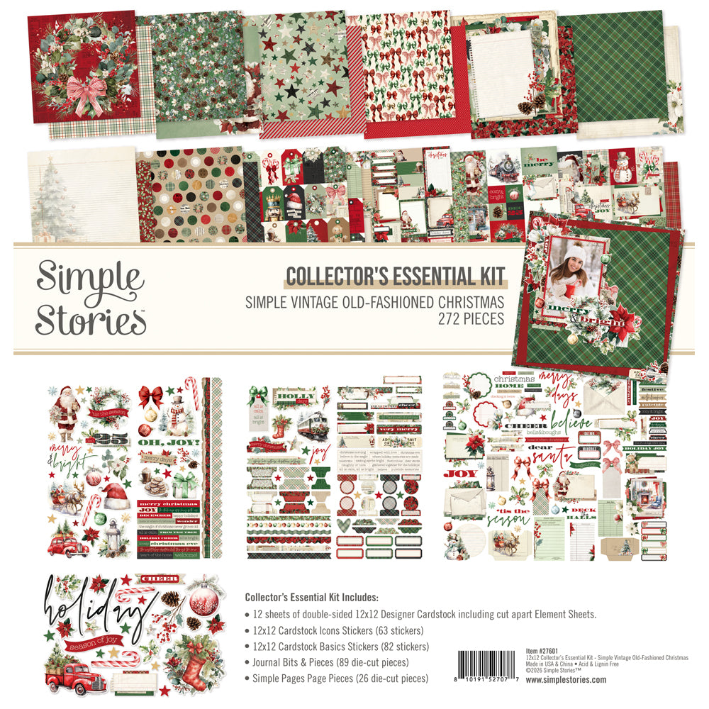 Simple Stories - Simple Vintage Old Fashioned Christmas Collector's Essentials Kit **PRE-ORDER**