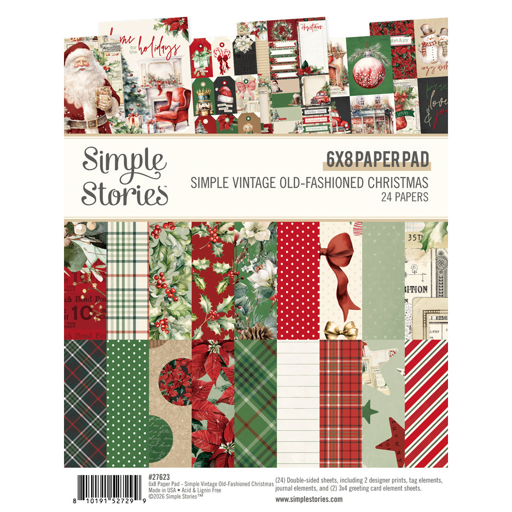 Simple Stories - Simple Vintage Old Fashioned Christmas 6x8 Pad **PRE-ORDER**