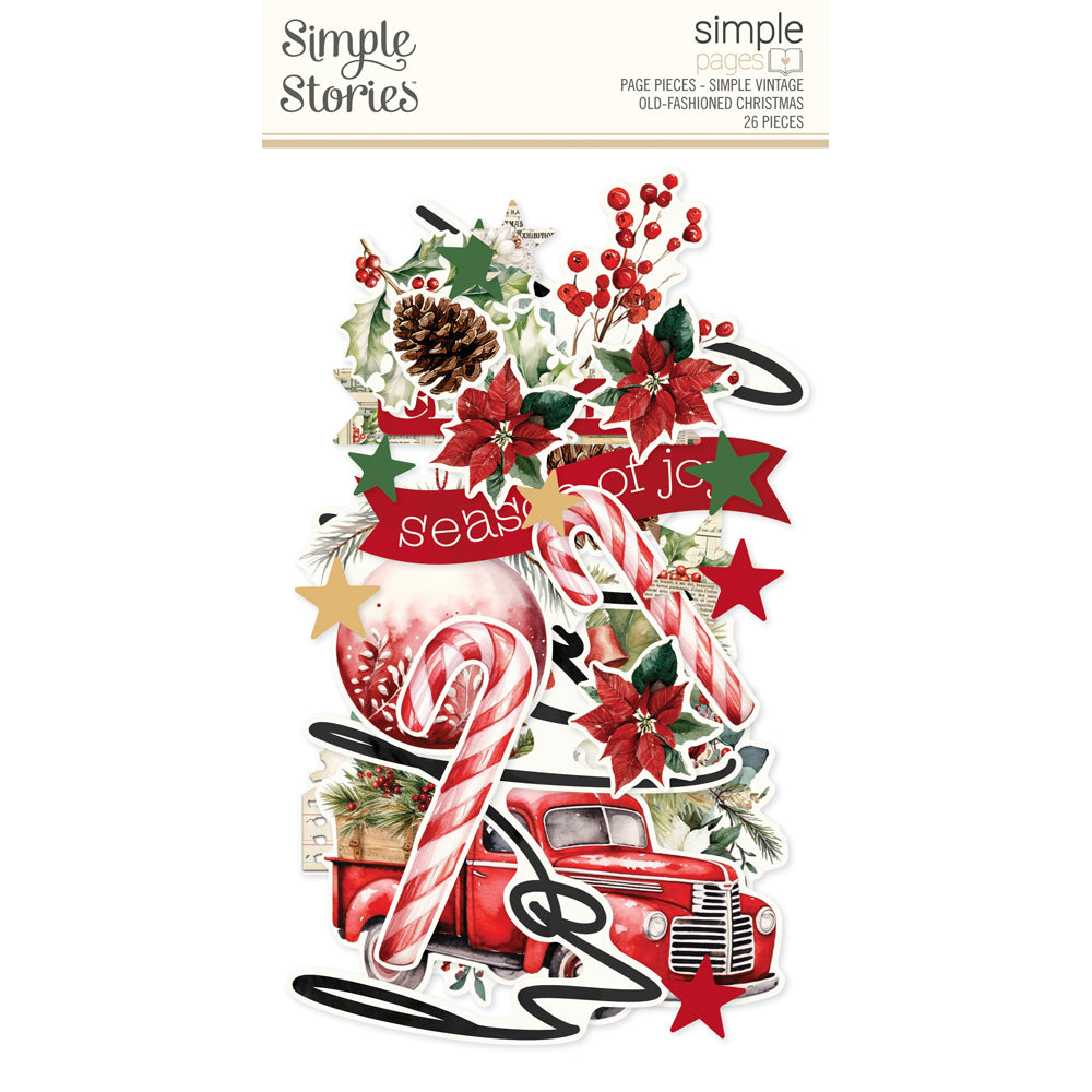Simple Stories - Simple Vintage Old Fashioned Christmas Simple Pages Page Pieces **PRE-ORDER**