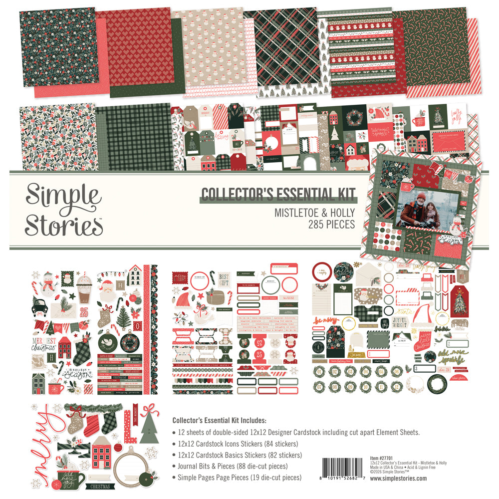 Simple Stories - Mistletoe & Holly Collector's Essential Kit **PRE-ORDER**