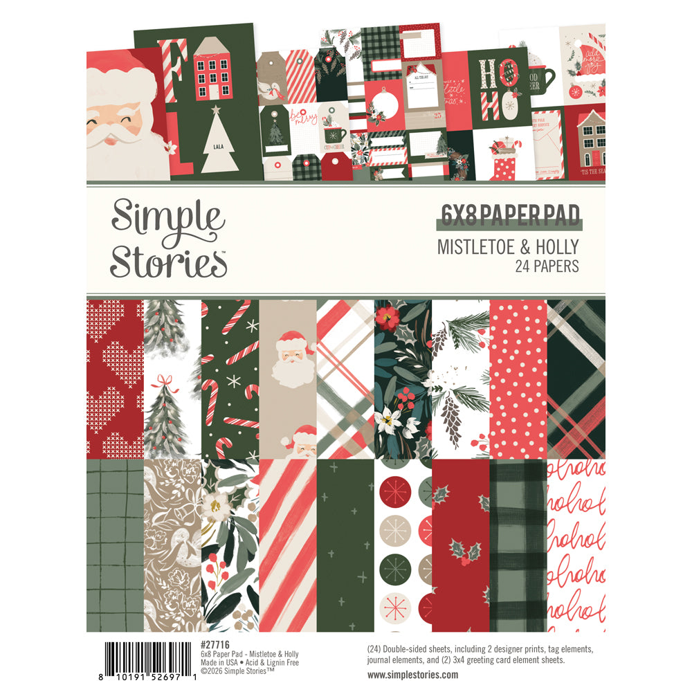 Simple Stories - Mistletoe & Holly 6x8 Pad **PRE-ORDER**
