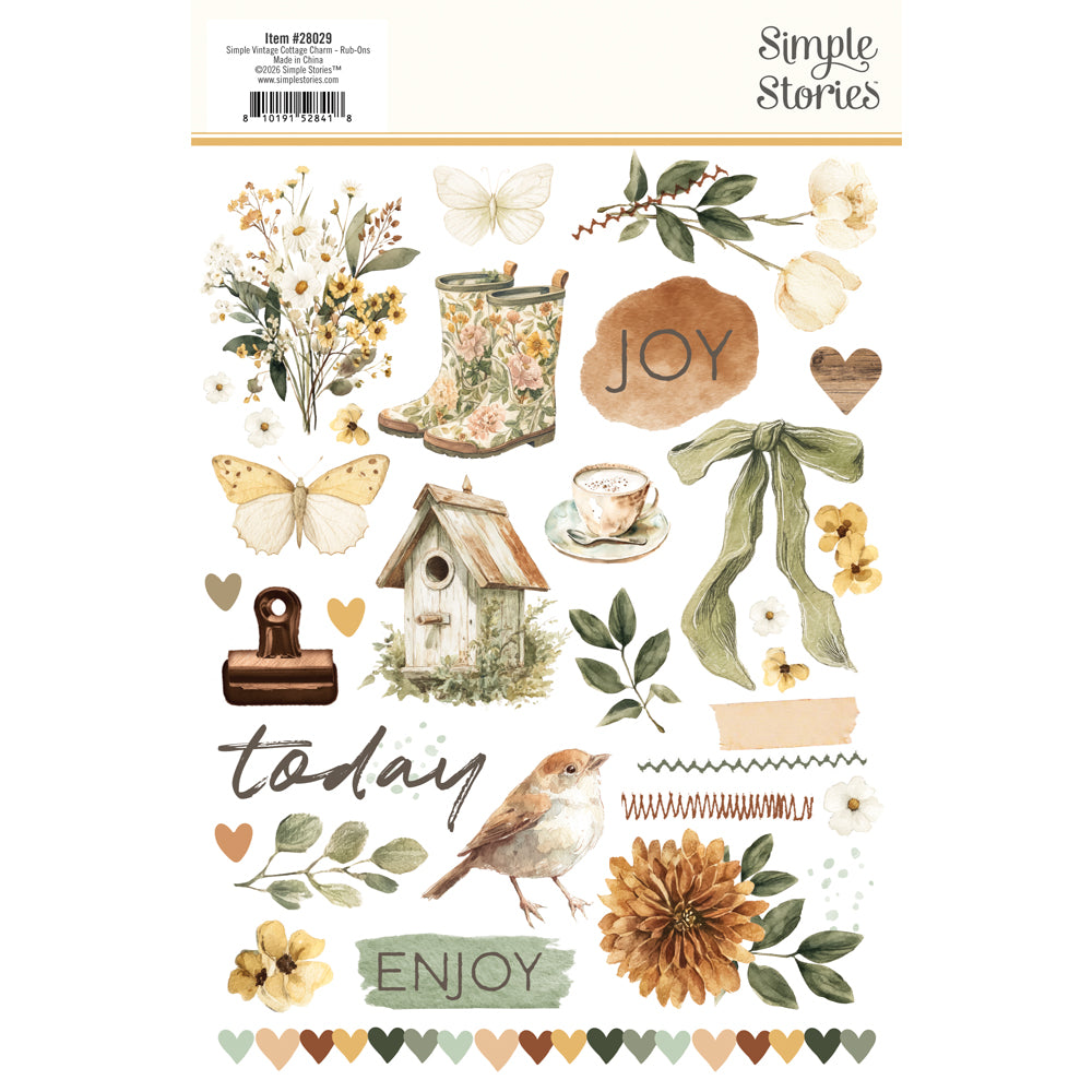 Simple Stories - Simple Vintage Cottage Charm Rub Ons **Pre-Order**