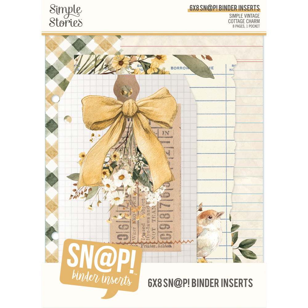 Simple Stories Simple Vintage Cottage Charm SN@P! 6x8 Binder Inserts **Pre-Order**